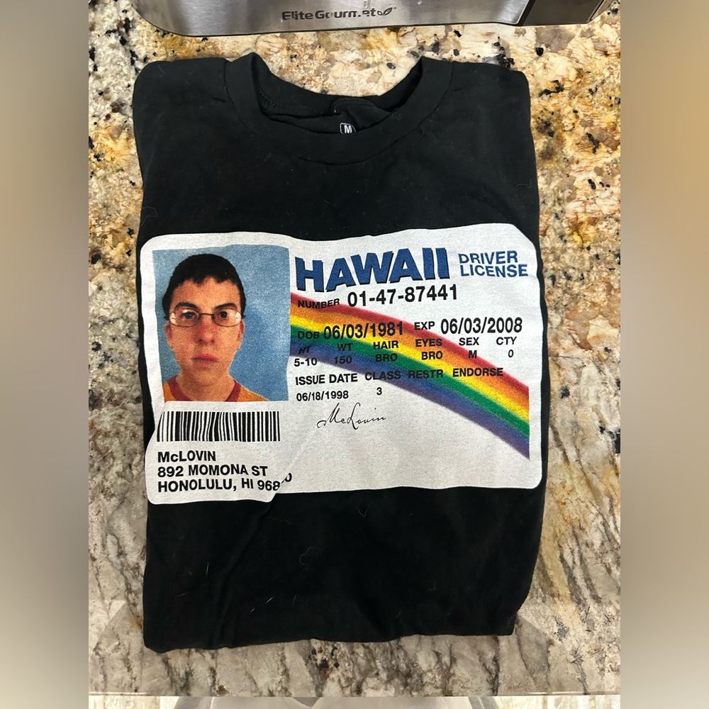 Men’s size medium black McLovin t shirt